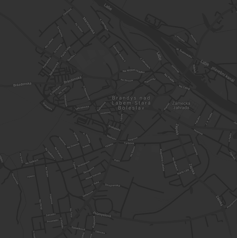 mapa mesta Brandysa